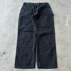 Vintage Y2K Carhartt black double knee work wear carpenter pants